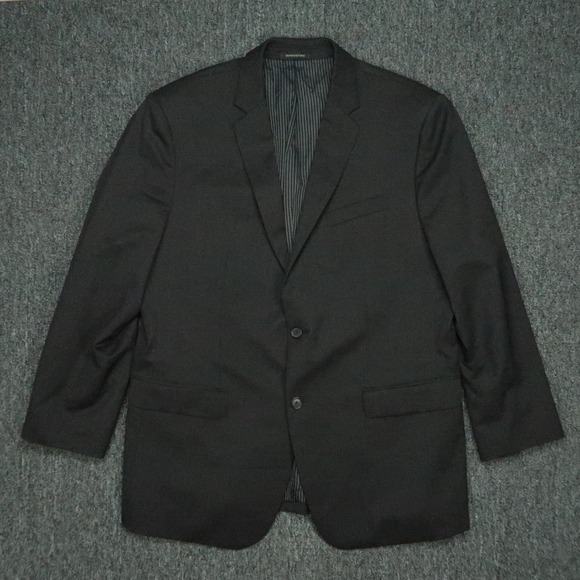 Banana Republic Blazer Mens 46R Gray Marzotto Super 120s Wool Slim Sport Coat